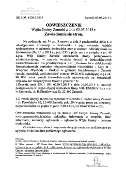 Treść obwieszczenia