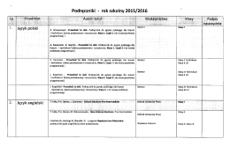 Podręczniki 2015/2016