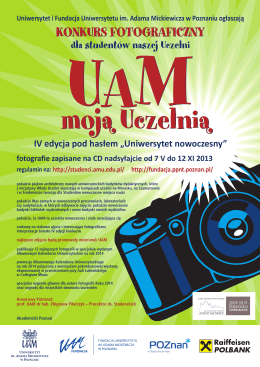 Plakat - UAM moją Uczelnią.cdr