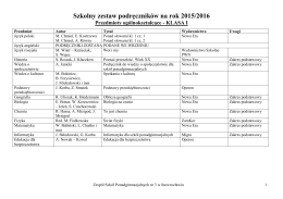 Podręczniki 2015/2016 - Zespół Szkół Ponadgimnazjalnych nr 3 w