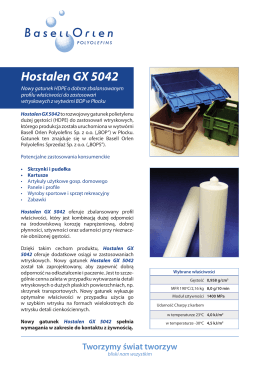 Hostalen GX 5042 - Basell Orlen Polyolefins