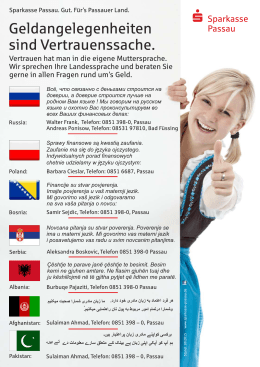 Geldangelegenheﬂen Passau