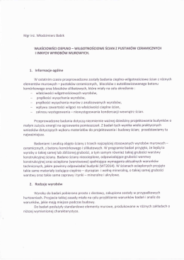 Właściwości cieplno-wilgotnościowe ścian z pustak&oacute;w