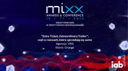 Extra ticket, extraordinary trailer MIXX