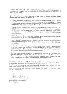 sprawozdanie z badania i oceny zbadanego przez radę nadzorczą