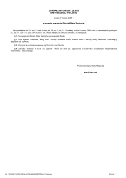 Statut Oleckiej Rady Seniorów.