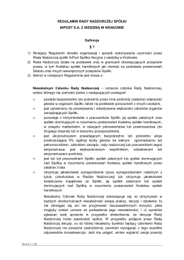 Regulamin RN aktualny na dzień 23.09.2015