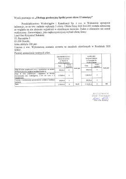 rozstrzygnięcie - Przedsiębiorstwo Wodociągów i Kanalizacji w