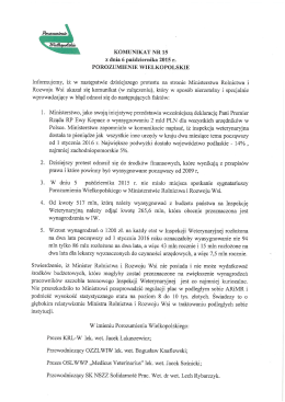 KOMUNIKAT NR 15