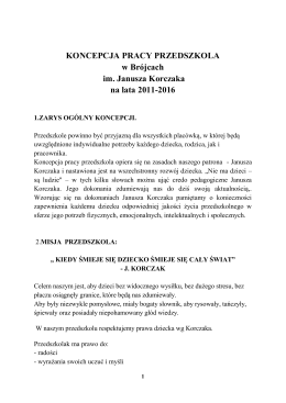 Koncepcja pracy Przedszkola im. Janusza Korczaka