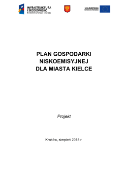 Projekt Planu Gospodarki Niskoemisyjnej - Idea Kielce