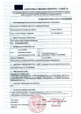 CERTYFIKAT BEZPIECZEŃSTWA