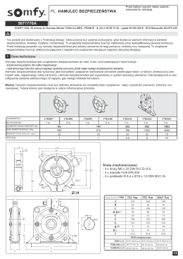 Instrukcja hamulec bezpieczeństwa SOMFY 5071776A
