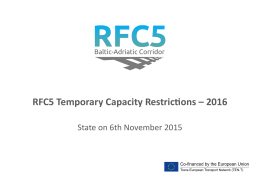 RFC5 Temporary Capacity Restrictions – 2016