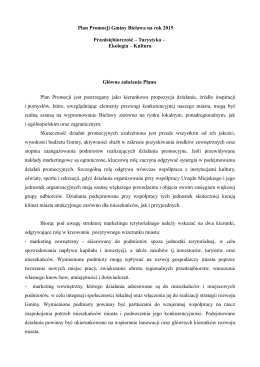 Plan Promocji Gminy Bielawa na rok 2015.