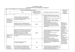 PLAN DZIAŁALNOŚCI na rok 2016