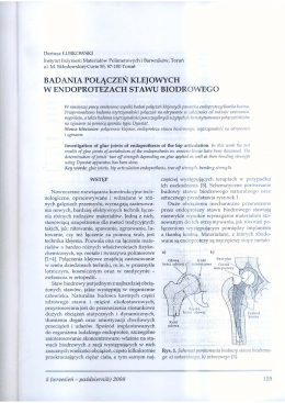 Badania połączeń klejowych w endoprotezach