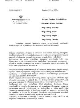INFORMACJA Komendy Powiatowej Policji w Brzezinach