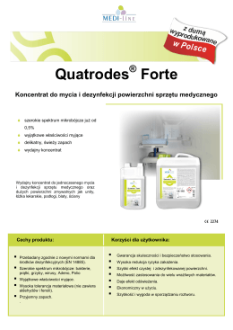 Quatrodes ® Forte Koncentrat do mycia i dezynfekcji