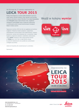 LEICA TOUR 2015 - Leica Geosystems