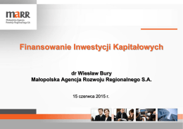 prezentacja - Małopolska Agencja Rozwoju Regionalnego