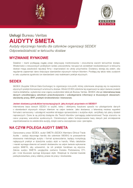 AUDYTY SMETA - Bureau Veritas Polska
