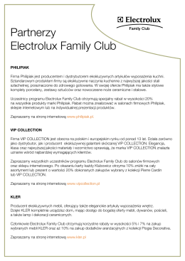 Partnerzy Electrolux Family Club