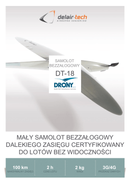 Broszura DT-18 - Sklep Centrum Drony