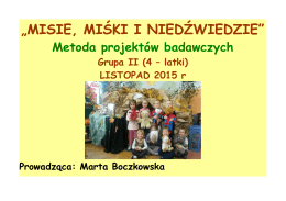 4-latki Projekt Mis Nauczyciel Marta Boczkowska