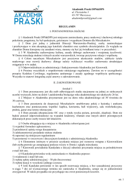 str. 1 Akademik Praski DPS&DPS ul. Floriańska 3 03