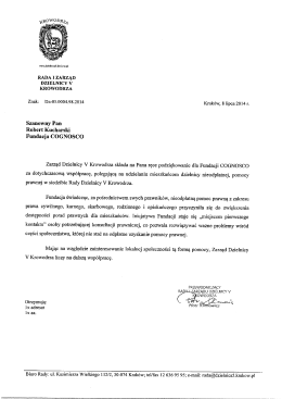 RADA 1 zARzĄD DZIELNICY V KROWODRZA