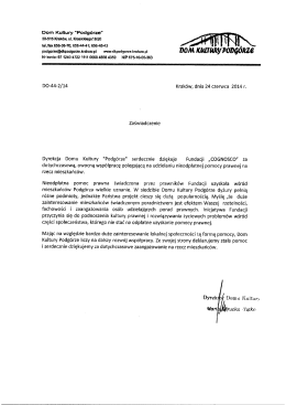 Dom Kultury &ldquo;Podg&oacute;rze&rdquo; _ ._ 30-515 Krak&oacute;w. ul. Krasiddago`l Eizo