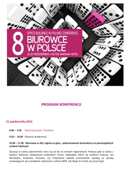 program konferencji - Konferencje NowyAdres.pl