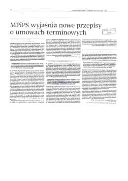 wyjaśnienia MPiPS dotyczące umów terminowych