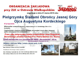 Pielgrzymkę Śladami Obrońcy Jasnej G&oacute;ry