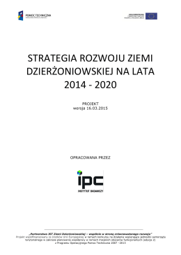 strategia rozwoju ziemi dzierżoniowskiej na lata 2014