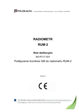 Podlaczenie licznikow GM do radiometru RUM-2 - Polon-Alfa