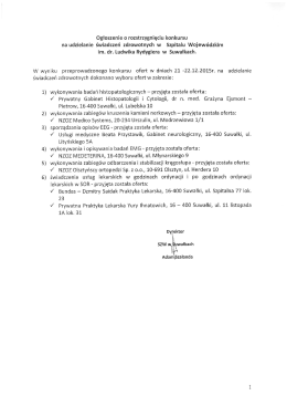 pobierz - Szpital Wojewódzki im. dr. Ludwika Rydygiera w Suwałkach