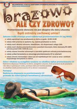 ulotka dotycząca bezpiecznego opalania