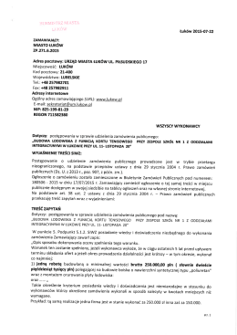Wyjaśnienie treścSIWZ