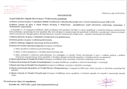 Zespół Zakładów Opieki Zdrowotne?