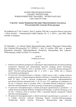 UCHWAŁA Nr 6 ZJAZDU SPRAWOZDAWCZOEGO LEKARZY