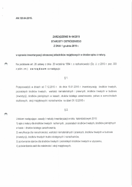 w sprawie inwentaryzacji okresowej składnik&oacute;w