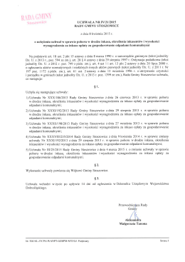 Uchwala_Nr_IV_31_2015 - Protokół z Sesji Rady Gminy Stoszowice