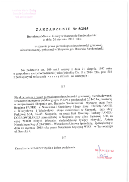 ZARZĄDZENIE Nr 5/2015