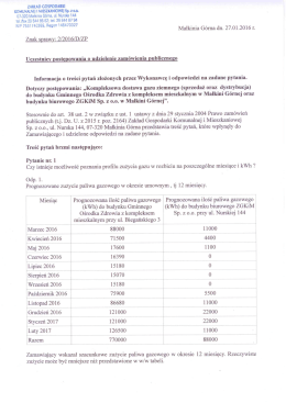 Wyjaśnienia treści SIWZ - Zakład Gospodarki Komunalnej i
