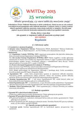 WMTDay 2015 25 września - WKM Rachmistrz A. Grabowski