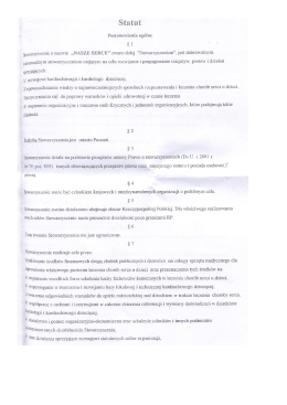 Statut stowarzyszenia