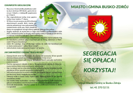 CIEKAWOSTKI EKOLOGICZNE - Busko Zdr&oacute;j, Urząd Miasta i Gminy