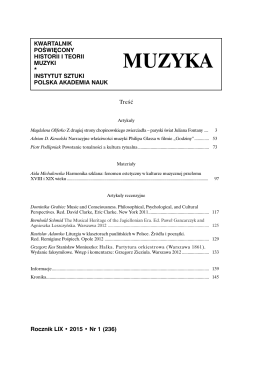 MUZYKA - Instytut Sztuki Polskiej PAN